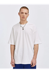 Deocept Beyaz Erkek Oversize Basic T-shirt