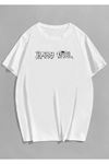 Deocept Kadın Beyaz Baby Girl Baskılı Oversize T-shirt