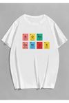 Deocept Unisex Beyaz Born Genius Oversize T-Shirt