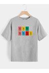 Deocept Unisex Gri Born Genius Oversize T-Shirt 