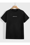 Erkek Brooklyn Minimal Siyah T-shirt