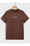 Erkek Brooklyn Minimal Kahverengi T-shirt
